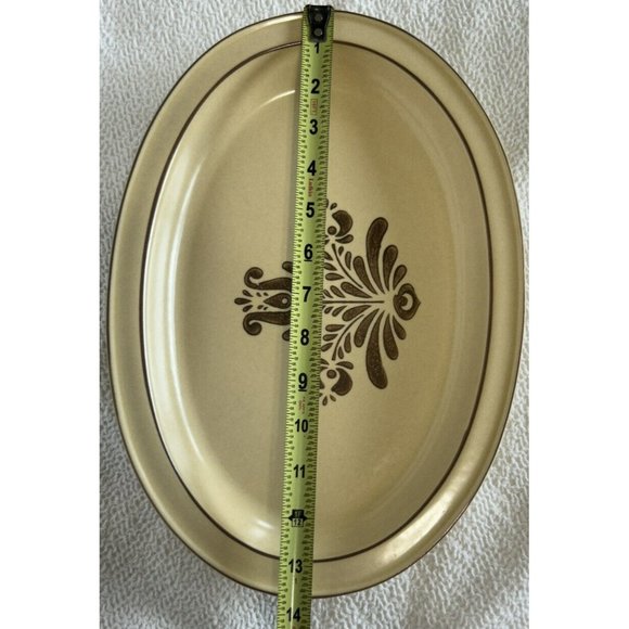 Pflatzgraff Village Tan/brown Serving Platter 13  5/8”x 9  1/2” Vintage 1977 USA - Picture 5 of 12